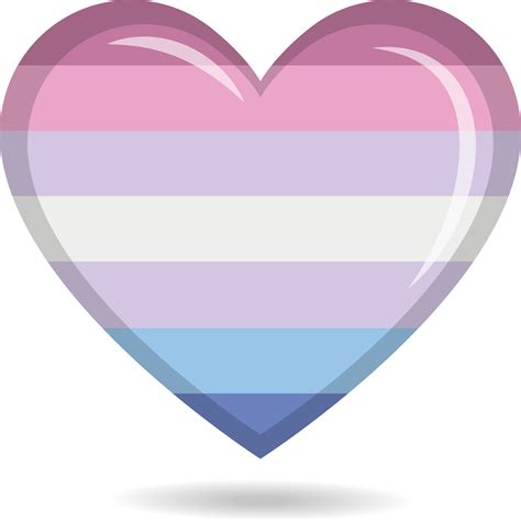 Bigender Pride Flag In Heart Shape Illustration 44629836 Vector Art At