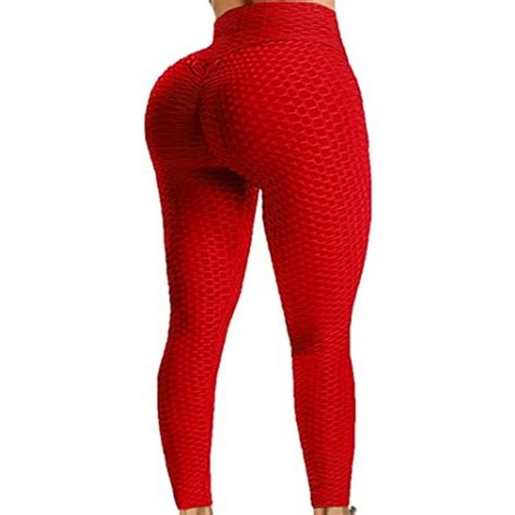 Fittoo Women Booty Yoga Pants High Waisted Ruched Butt Lift Textured