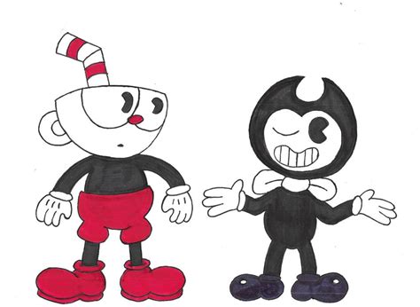 Cuphead Meets Bendy By Thefieryhawk On Deviantart