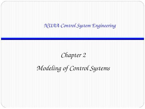 Ppt Chapter Modeling Of Control Systems Dokumen Tips