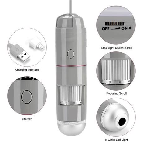 Omabeta Microscope Num Rique Usb X Usb Otg D Tecteur De Cuir