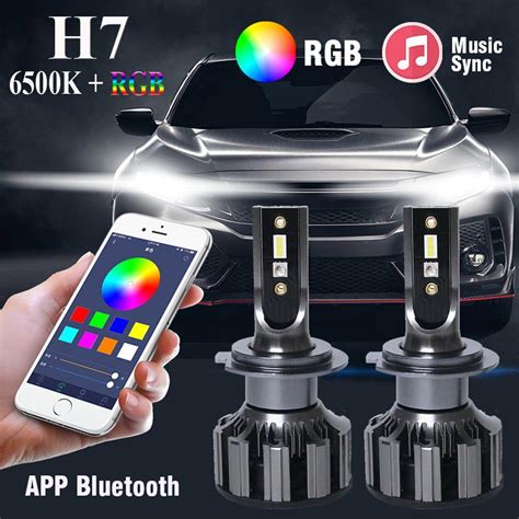 App Bluetooth Control H H Led Rgb Car Headlight H H H H Hb Hb