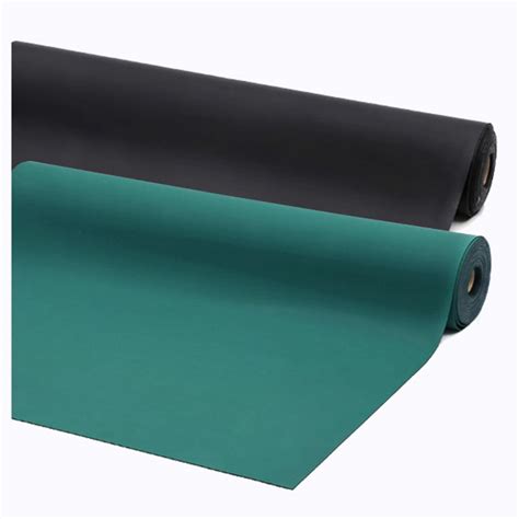 Green Black 2 Layers 2mm Insulation Anti Static Rubber Mat ESD Rubber