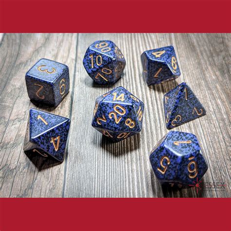 Chessex Chx 25337 Speckled Golden Cobalt Polyhedral 7 Die Set Greg S Games