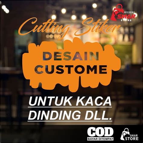 Jual Custom Cutting Sticker Stiker Setiker Dinding Kaca Kantor Toko