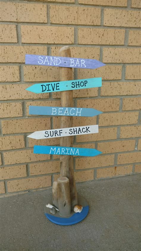 Beach Directional Sign Beach Signs For Home Beach House Etsy