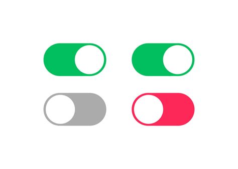 On and Off toggle switch buttons icon. Vector 34994925 Vector Art at ...