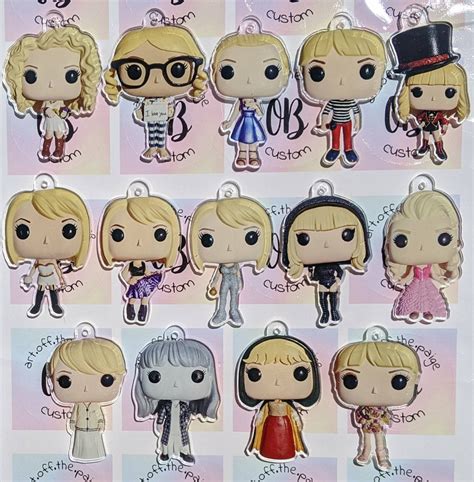 Taylor Swift Funko Pop Custom Keychains Or Ribbon Reputation Etsy