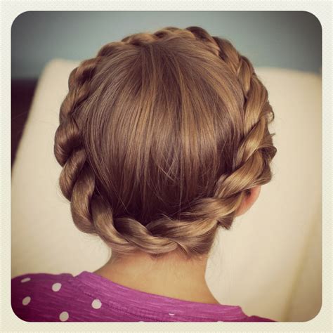 Crown Rope Twist Braid Updo Hairstyles Cute Girls Hairstyles