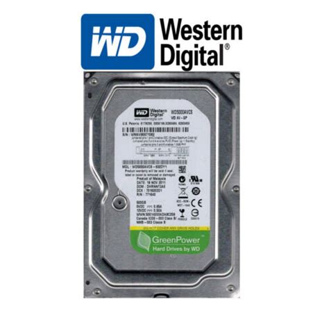 WESTERN DIGITAL WD AV GP 500GB SATA 300 16MB Buffer WD5000AVCS