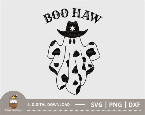 Boo Haw Svg Png Cowboy Ghost Svg Western Ghost Svg Etsy