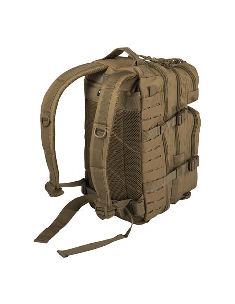 Mochila táctica Us Assault SM 20 l Laser Cut coyote con Velcro Frontal