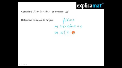 Funções 12 º Ano Determinar Zeros De Uma Função Youtube