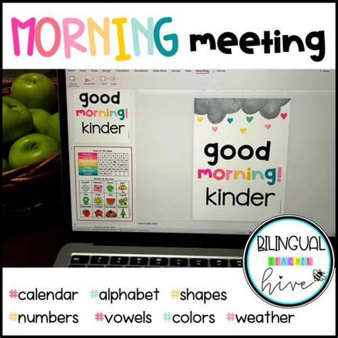 Morning Meeting Interactive Booklet By Bilingual Teacher Hive Tpt