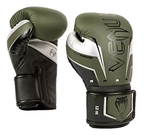 Guante Box Boxeo Guantes De Boxeo Venum Elite Caqui Plata Cuotas