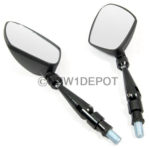 Sell Hot 2 Pcs Black Motorcycle Rearview Side Mirrors Universal Fit 8mm