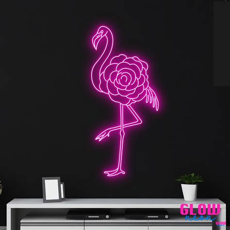 Custom Flower Flamingo Neon Wall Decoration Glow Neon Store