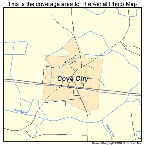 Aerial Photography Map of Cove City, NC North Carolina