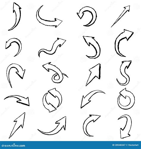 Hand Draw Arrows Stock Vector Illustration Of Icon Elements 28548347