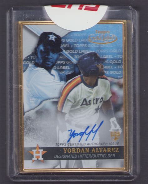 Topps Gold Label Framed Rc Auto Yordan Alvarez Ebay