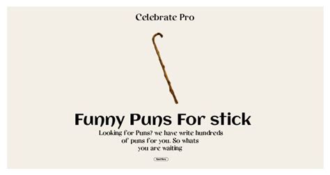 101 Stick Puns Adding A Twist Of Humor To Your Life