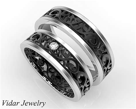 Unique Matching Wedding Bands His And Hers | Vidar Jewelry - Unique ...