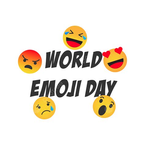 World Emoji Day Image Design With Various World Emoji Day Emoji