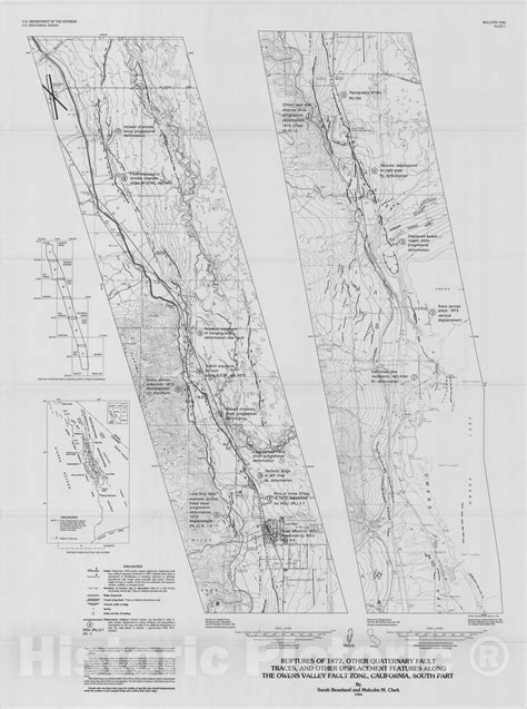 Map : The Owens Valley fault zone, eastern California, and surface ...