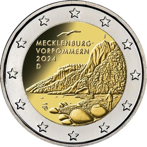 Moneda De Alemania 2024 2 Euros Conmemorativa Mecklenburgo