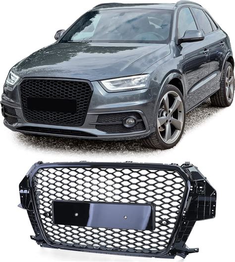 Sport Wabengrill Kühlergrill Schwarz Glanz Für Audi Q3 8u Vorfacelift 11 15 Amazon De Auto