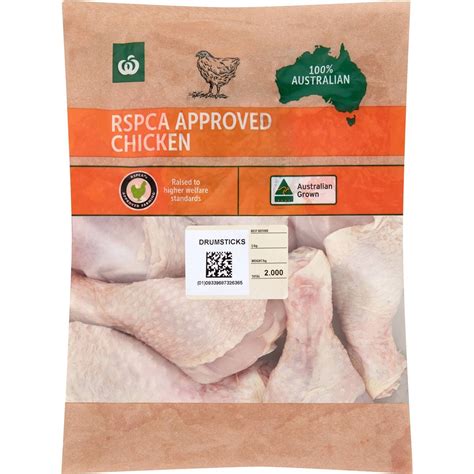 Woolworths Rspca Approved Chicken Drumsticks 2kg Woolworths