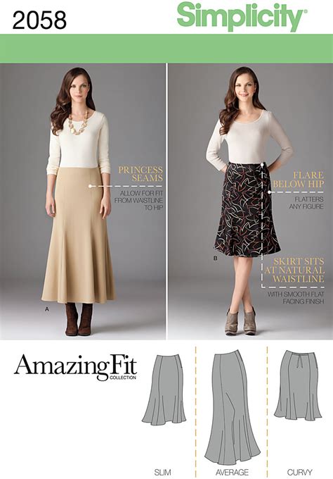 Simplicity 2058 Misses Women S Skirt