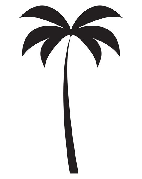 Tropical Palm Black Silhouette 10385466 Vector Art At Vecteezy