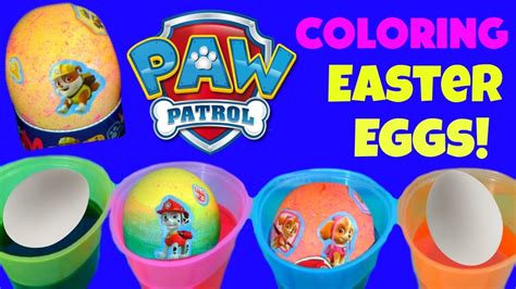 Easter Eggs Paw Patrol Video! DIY Coloring Easter Eggs - How to Color ...