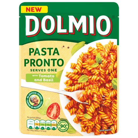 Dolmio Pasta Pronto Tomato Basil Microwave Fusili Dolmio Uk