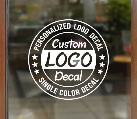 Custom Logo Decal Personalized Vinyl Sticker For Branding One Color