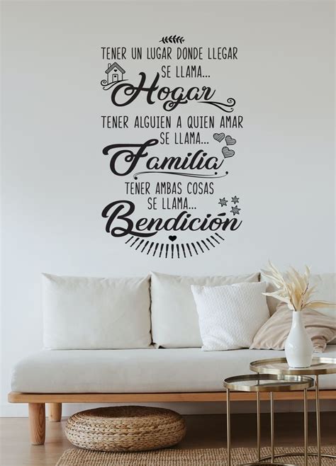 Vinilo Decorativo Frases Del Hogar Y La Familia Frases