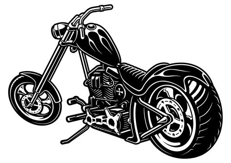 Motorcycle chopper on white bakcground 539295 Vector Art at Vecteezy