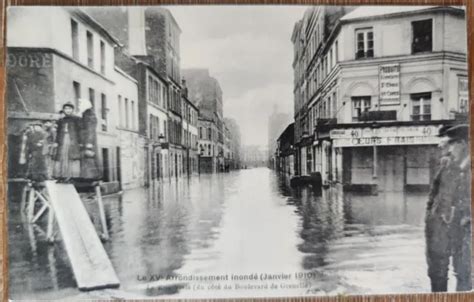 Cpa Paris Rue Viala Inondations Janvier Eur Picclick Fr