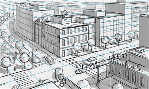 Comment Dessiner Une Ville En Perspective Avec 2 Points De Fuite