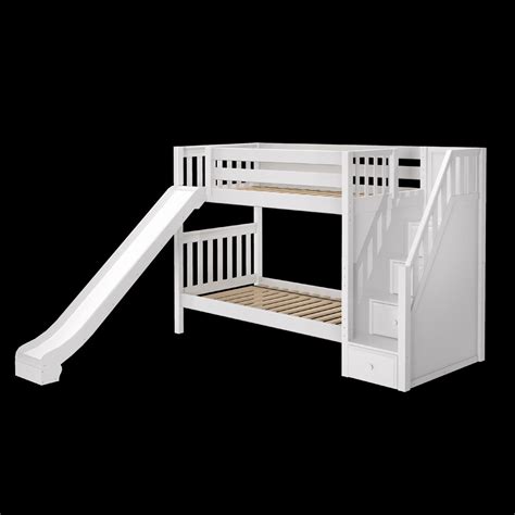 Twin Medium Bunk Bed with Stairs and Slide | Bunk beds with stairs ...