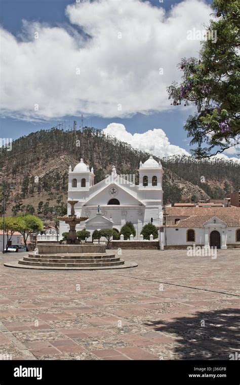 Cityscape In Sucre Is The Constitutional Capital Of Bolivia With High