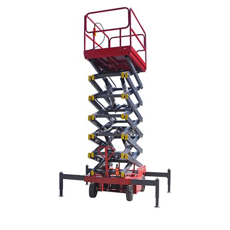 14m 1000kg Hydraulic Scissor Lift Mobile Lift Platform Tuhe Lift