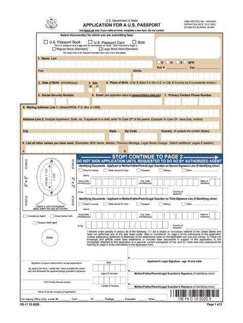 Passport Application Form 2024 Fill Out And Sign Online Dochub