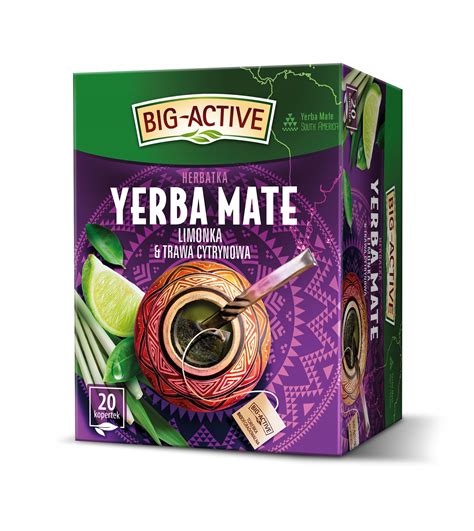 Herbata Big Active Yerba Mate Limonka Trawa Cytrynowa Torebek