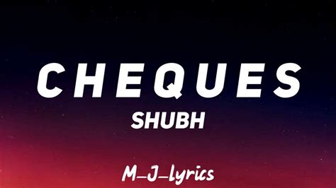 Shubh Cheques Lyrics Youtube