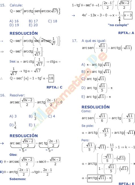 Funciones Trigonomã©tricas Directas E Inversas Gufa