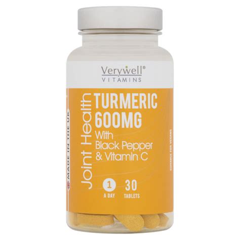 Verywell Vitamins Joint Health Turmeric 600mg 30 Tablets Mcgrocer