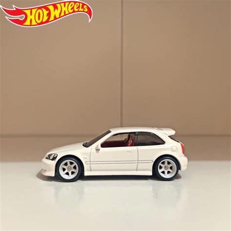 Hot Wheels 99 Honda Civic Type R Ek9 White 6 Spoke Wheels Rims Shopee Malaysia