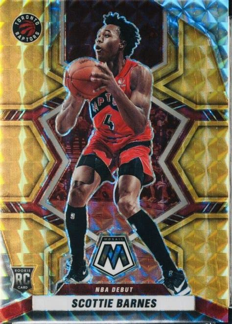 Scottie Barnes 2021 Mosaic 264 NBA Debut Gold 10 Price Guide